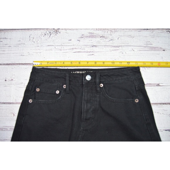 American Eagle Outfitters Women's Juniors Jean Skirt Black Size 0 Pre-Owned - Picture 4 of 11